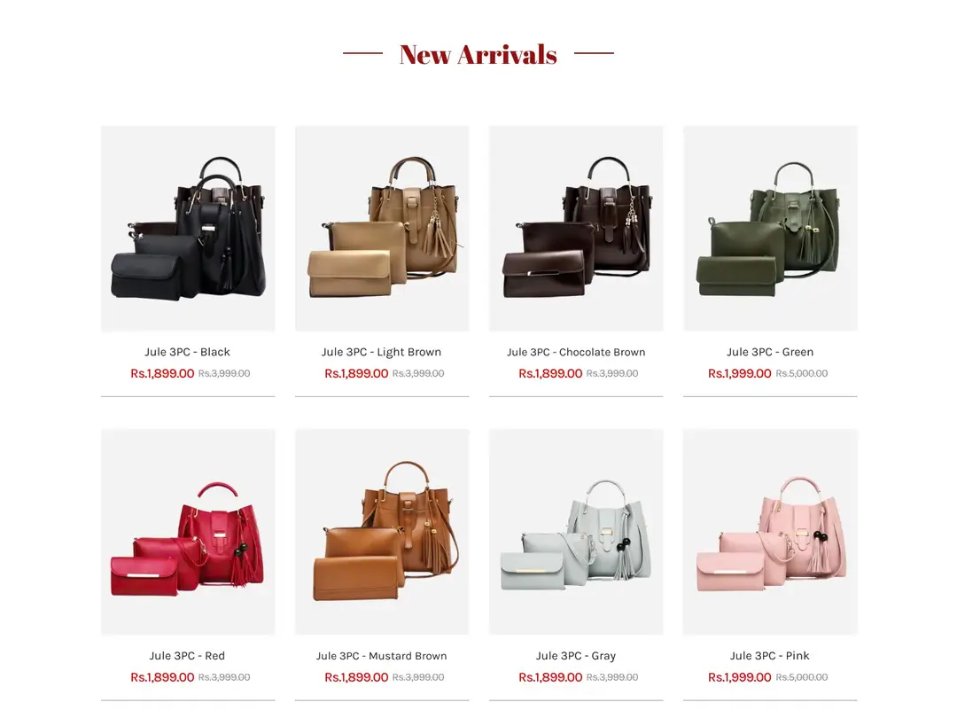 New Arrivals UI/UX